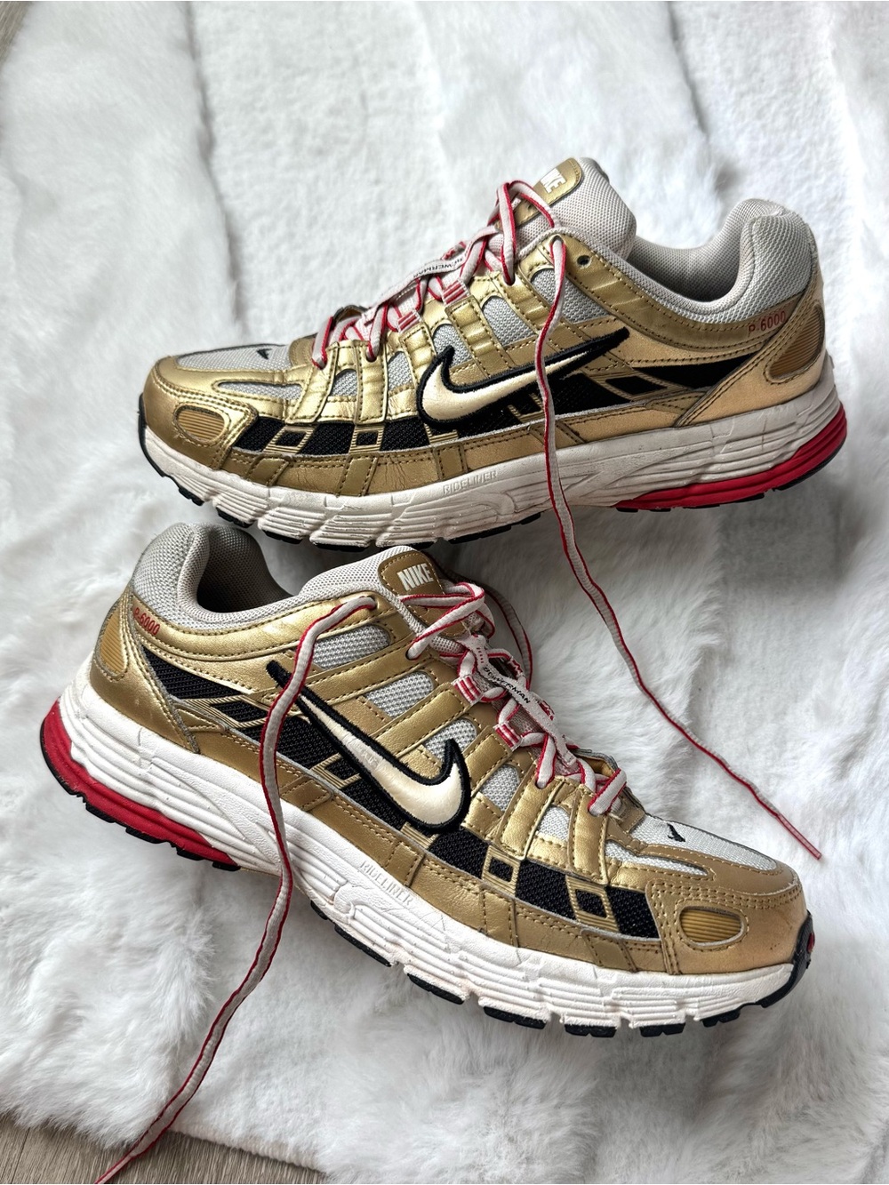 Women’s Nike P-6000 Metallic Gold Athletic Shoes